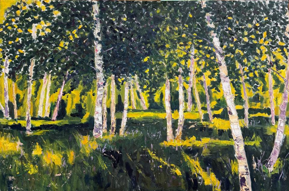 Painting of Deep in the Birch Woods