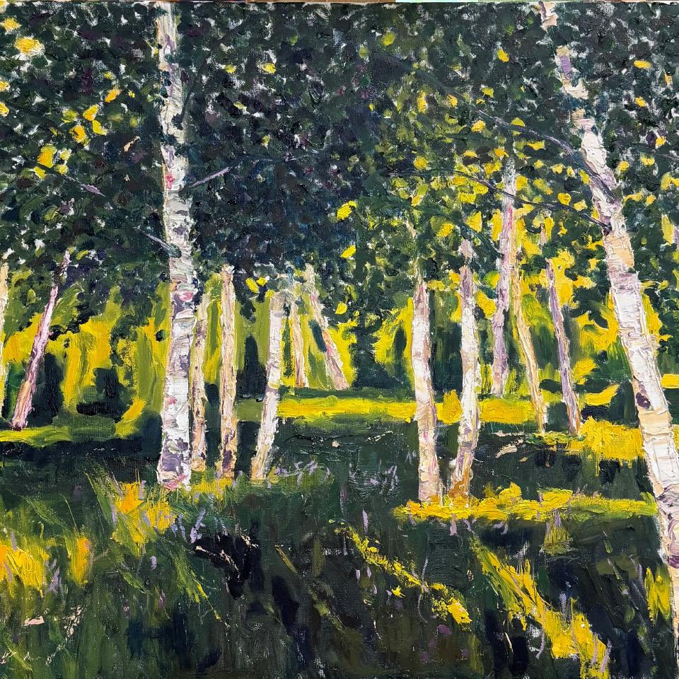Painting of Deep in the Birch Woods