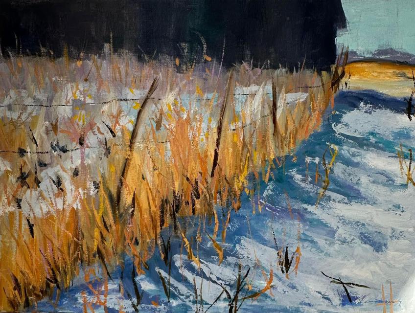 Painting of Snow Fence