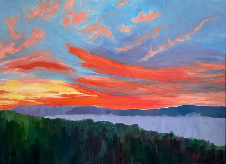 Painting of Sarton Sunrise