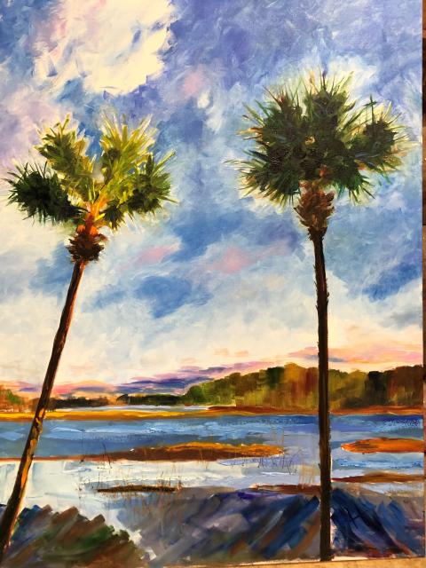 Painting of Hilton Head Palms