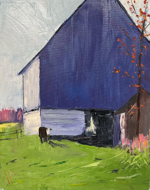 Painting of Lonely Cow