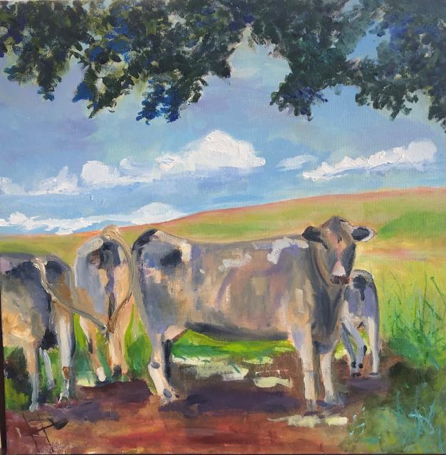 Painting of Monroe County Cows