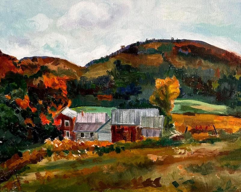 Painting of Monroe County Farm