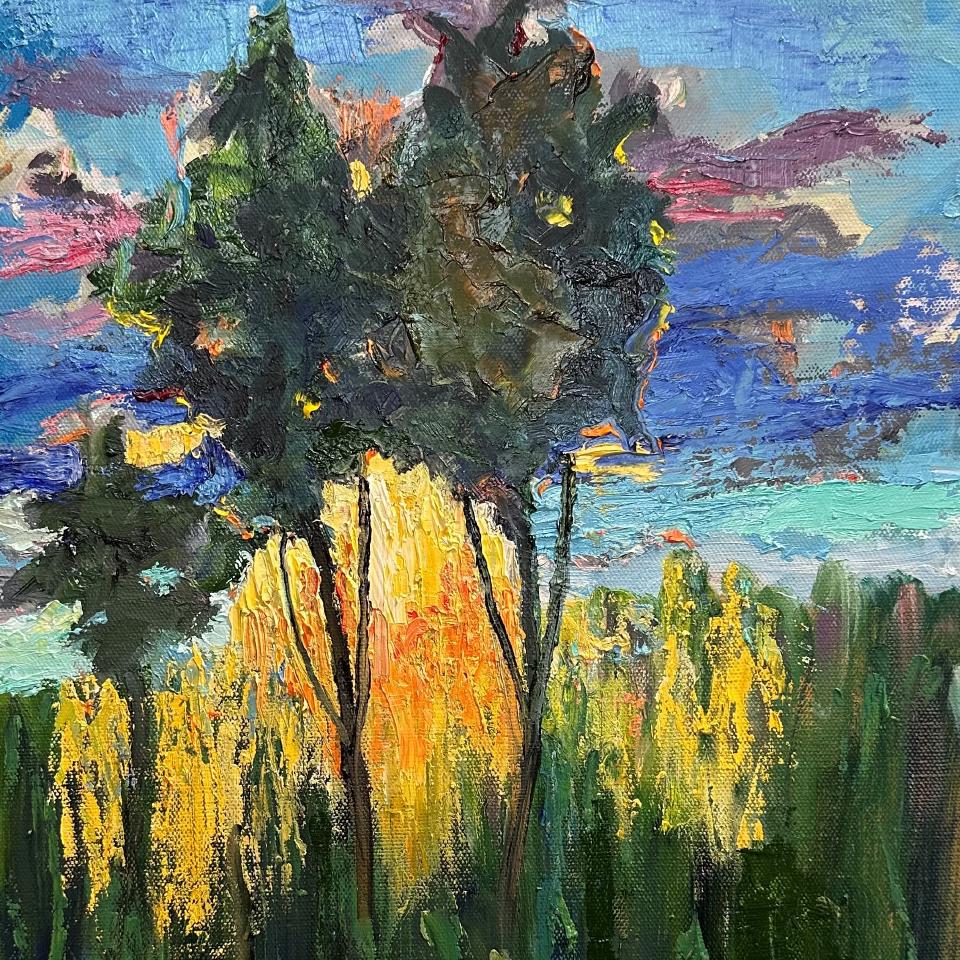 Painting of September Sunset on Moosemont
