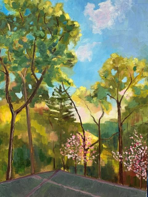 Painting of Spring on Moosemont