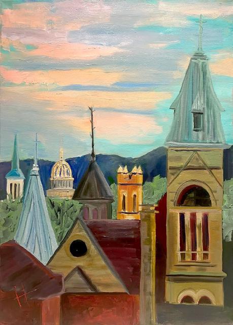 Painting of Charleston Steeples