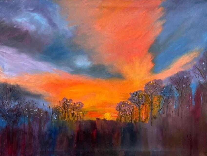 Painting of Sarton Sunset