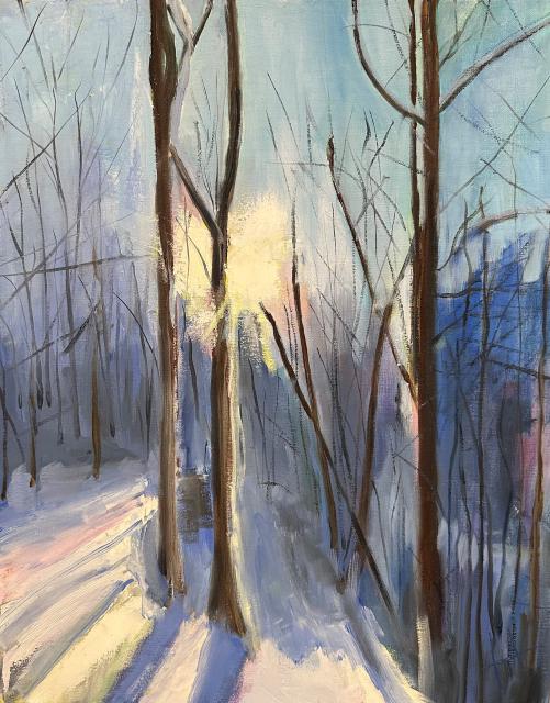 Painting of Sunshine in Winter